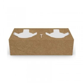 Suport 2 pahare, cutie carton kraft, 50 buc Produse 22,65 lei