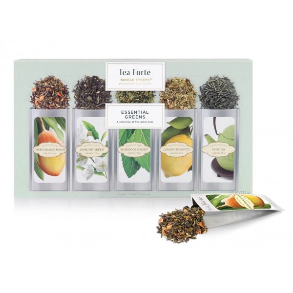 Cutie cu 15 infuzii de ceai Single Steeps Essential Greens Produse 96,25 lei