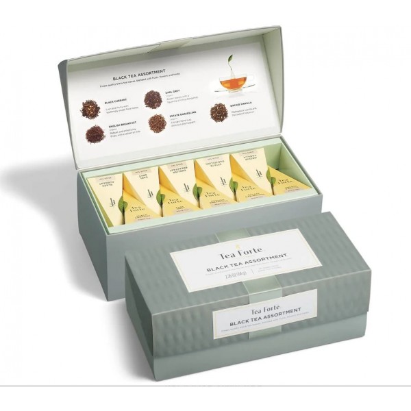 Cutie cu 20 de piramide de ceai Black Tea Assortment - Tea Forte Produse 155,00 lei