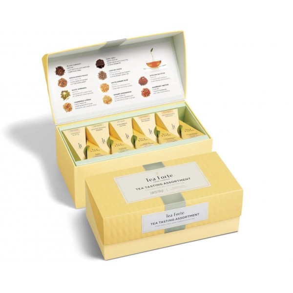 Cutie cu 20 de piramide de ceai Tea Tasting Assortment - Tea Forte Produse 155,00 lei