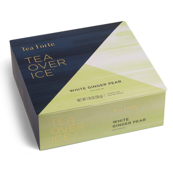 Ceai rece- Tea Over Ice White Ginger Pear ,Tea Forte - Cutie cu 5 piramide de ceai rece