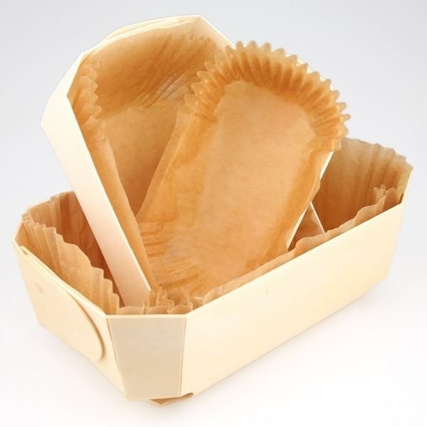 Forme copt cozonac, lemn natural, 245*115*70mm, (20buc) Forme copt dreptunghiulare 80,29 lei