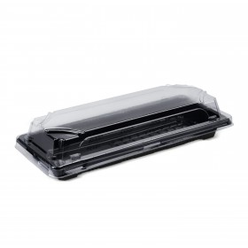 Caserola sushi, baza neagra + capac transparent, 218*90*h20 mm, 100buc Polipropilena 62,03 lei