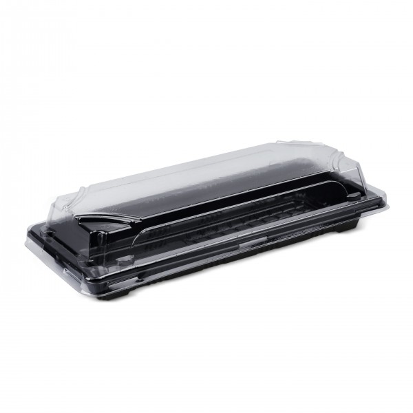Caserola sushi, baza neagra + capac transparent, 218*90*h20 mm, 100buc Polipropilena 62,03 lei