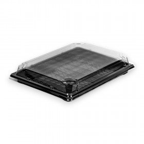 Caserola sushi, baza neagra + capac transparent, 185*255*h51 mm, 100buc Polipropilena 154,68 lei