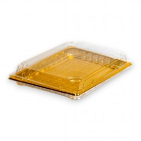 Caserola sushi, baza aurie + capac transparent, 185*255*h51 mm, 100buc Polipropilena 234,99 lei