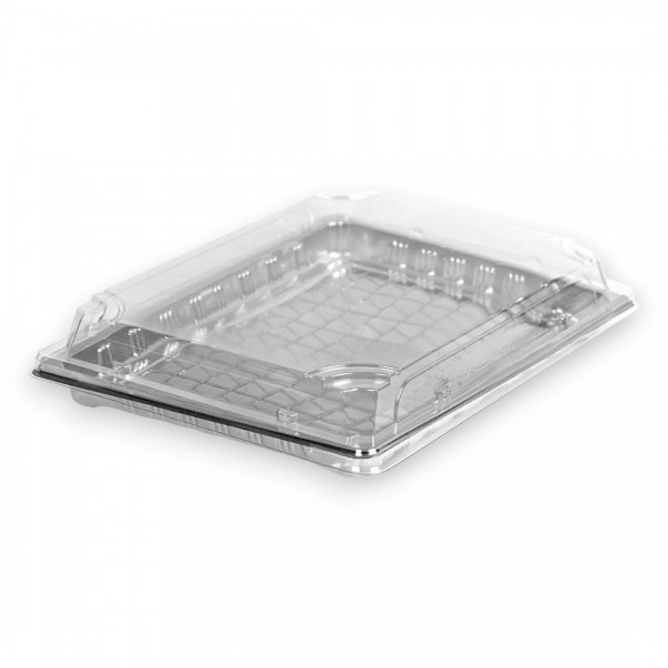 Caserola sushi, baza argintie + capac transparent, 185*255*h51 mm, 100buc Polipropilena 234,99 lei