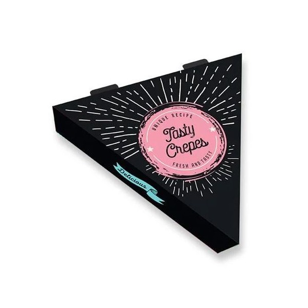 Cutii triunghiulare clătite, design Street-Food, metalizate, 25x25x4cm, 190buc Produse 225,14 lei