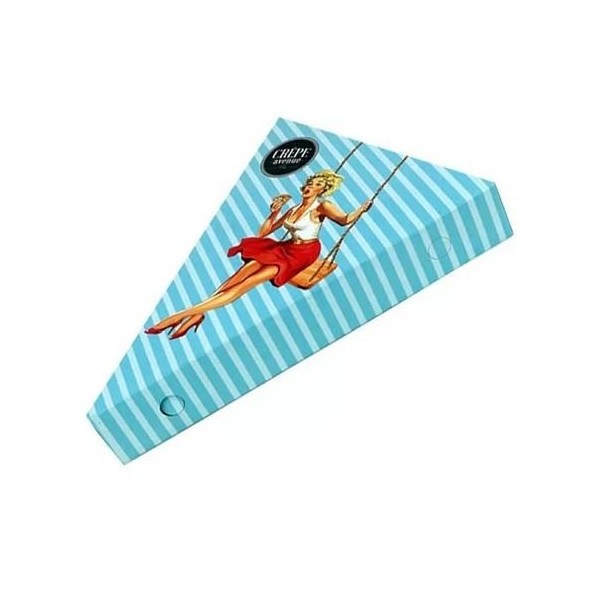 Cutii triunghiulare clătite, design Street-Food, metalizate, 25x25x4cm, 190buc Produse 225,14 lei