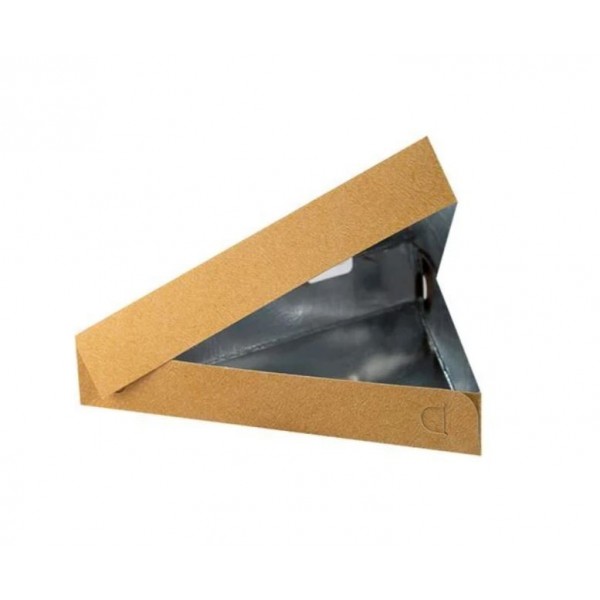 Cutii triunghiulare clătite, design Street-Food, metalizate, 25x25x4cm, 190buc Produse 225,14 lei