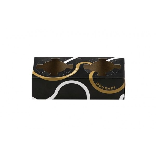 Suport 2 pahare, cutie carton negru, design Gourmet, 50buc Suport 2 pahare 12,90 lei