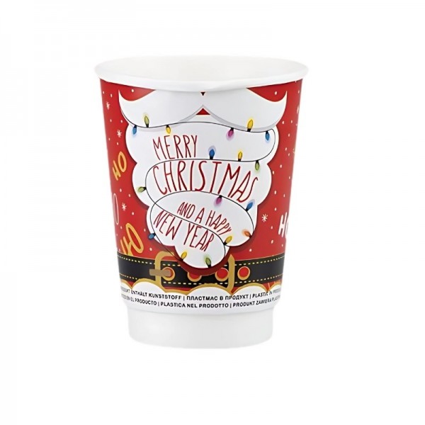 Pahare carton 470ml - 16oz Christmas, double wall D90, 25buc Pahare bauturi calde 10,90 lei