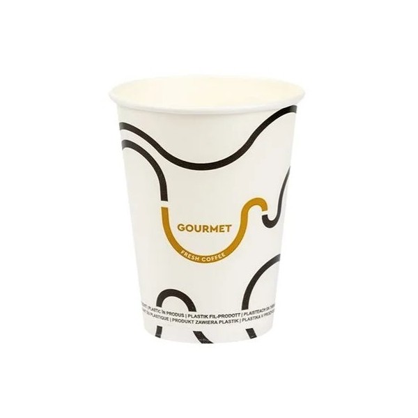Pahare carton 350ml - 12oz Gourmet white D90 (50buc) Produse 9,90 lei