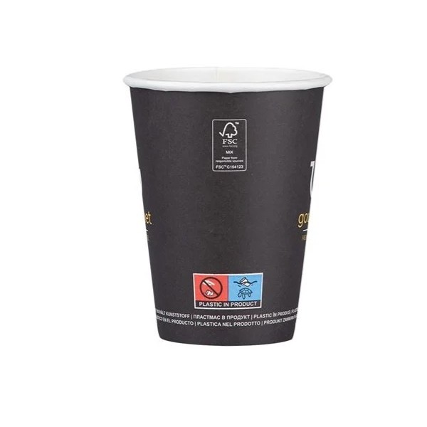 Pahare carton 350ml - 12oz Gourmet black D90 (50buc) Produse 9,90 lei