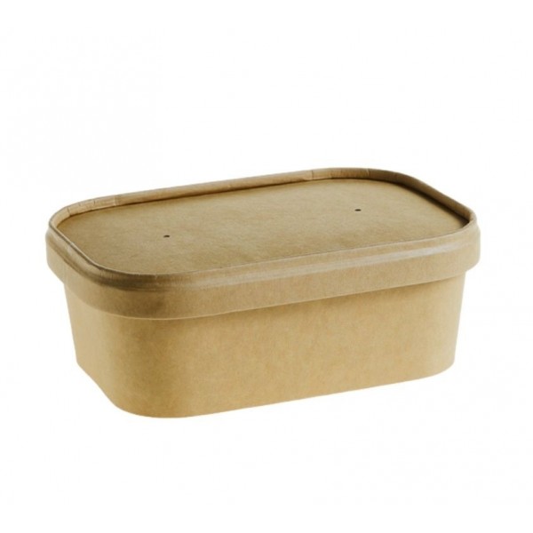 Cutie meniu 750cc dreptunghiulara, carton kraft, 50buc Produse 22,05 lei