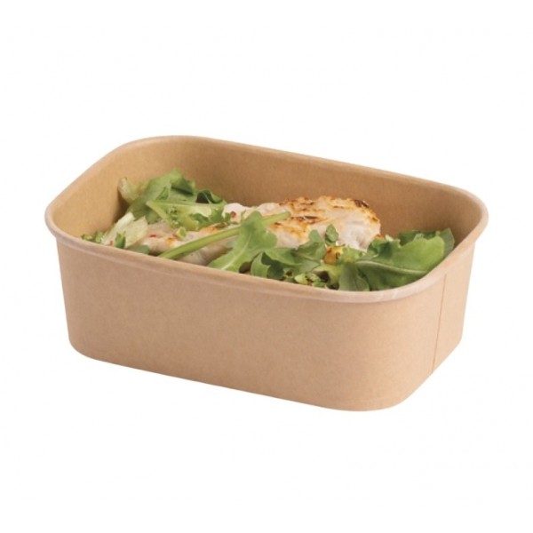 Cutie meniu 750cc dreptunghiulara, carton kraft, 50buc Produse 22,05 lei