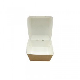 Cutie mica hamburger, carton natur, 12x12x8cm, 100buc, outlet Outlet 66,82 lei