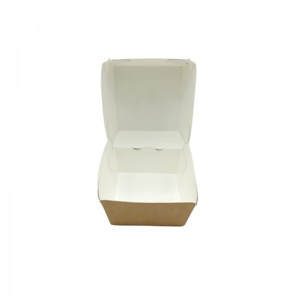 Cutie mica hamburger, carton natur, 12x12x8cm, 100buc, outlet Outlet 66,82 lei