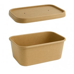 Capac carton kraft, pentru cutie meniu 750/1000cc , 50buc Produse 24,83 lei