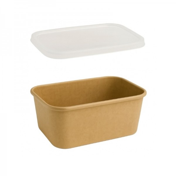Capac PET transparent, cutie meniu 750/1000cc dreptunghiulara, 50buc Produse 13,73 lei