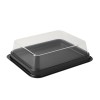 Platou negru, dreptunghiular, cu capac transparent, 265*193*h60 mm, 70buc Produse 242,83 lei