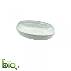 Bol oval bio, burrito, 18oz + capac transparent, 50buc, outlet Outlet 51,07 lei