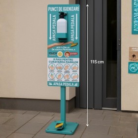Punct de igienizare cu pedala si recomandari, pentru adulti, 115cm - outlet Produse 656,16 lei