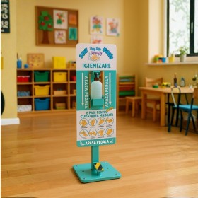 Punct de igienizare cu pedala si recomandari, pentru copii, 100cm - outlet Produse 590,97 lei