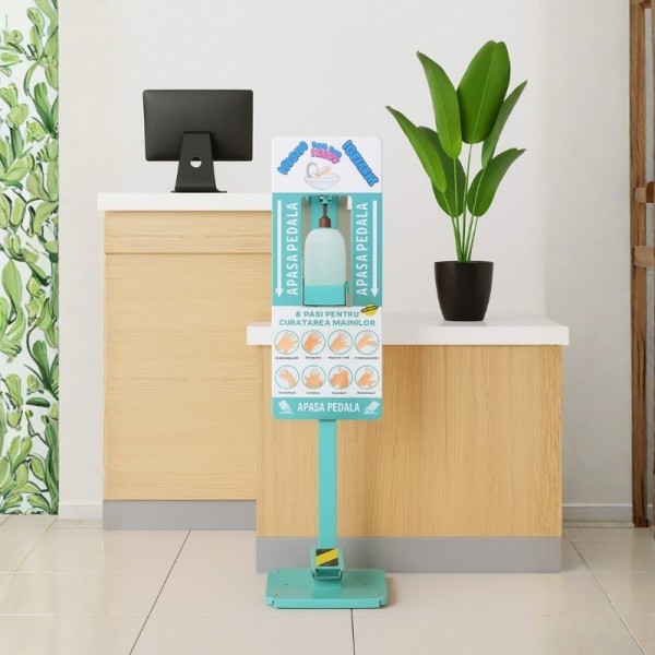 Punct de igienizare cu pedala si recomandari, pentru copii, 100cm - outlet Produse 590,97 lei