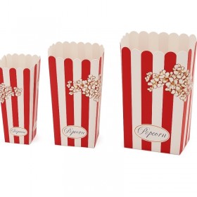 Cutie popcorn, carton rosu, 1500cc, 78*100*h198mm, 50buc Popcorn si Vata pe bat 23,17 lei