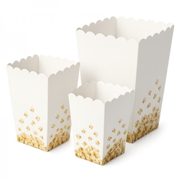 Cutie popcorn mica, carton alb, 750cc, 57x78x167mm, 100buc Produse 40,74 lei