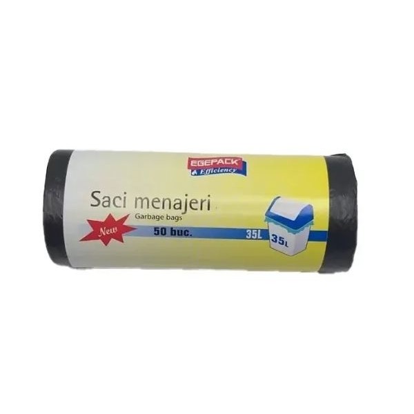 Saci menajeri economici, 35L, EgePack, 50buc|rola Produse 3,56 lei