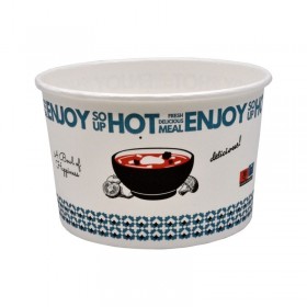 Bol supa, carton color, cu capac, 473ml|16oz, 25buc Produse 7,70 lei