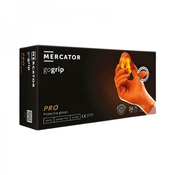 Manusi nitril, Mercator GOGRIP, orange, marime XL, 50buc Produse 41,72 lei