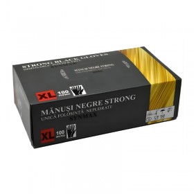 Manusi Synmax, negre, nepudrate, marime XL, 100buc Produse 11,99 lei
