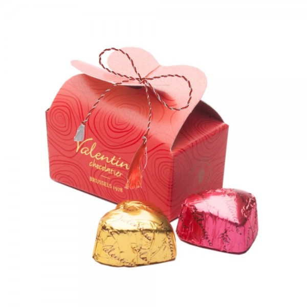 Mini Ballotine cu 2 praline ciocolata belgiana Valentino Produse 40,50 lei