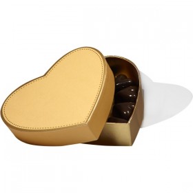 Cutie cu 9 praline belgiene asortate Golden Ember Heart, Valentino Chocolatier Produse 71,25 lei