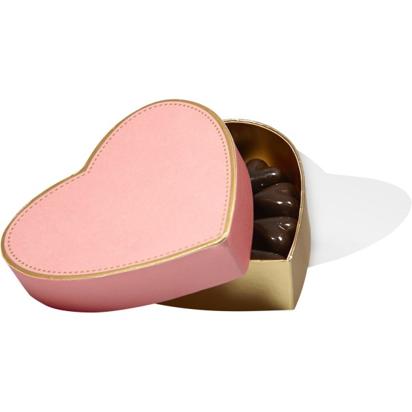 Cutie cu 9 praline belgiene asortate Coral Glow Heart, Valentino Chocolatier Produse 71,25 lei