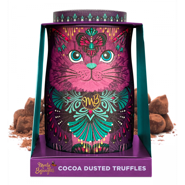 Trufe de ciocolata Monty Bojangles - Cutie metalica Violet Rebel Cat 135g Produse 116,25 lei