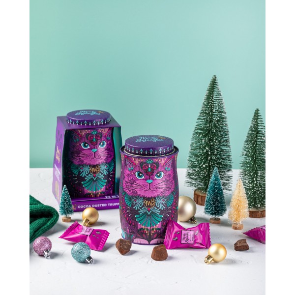 Trufe de ciocolata Monty Bojangles - Cutie metalica Violet Rebel Cat 135g Produse 116,25 lei