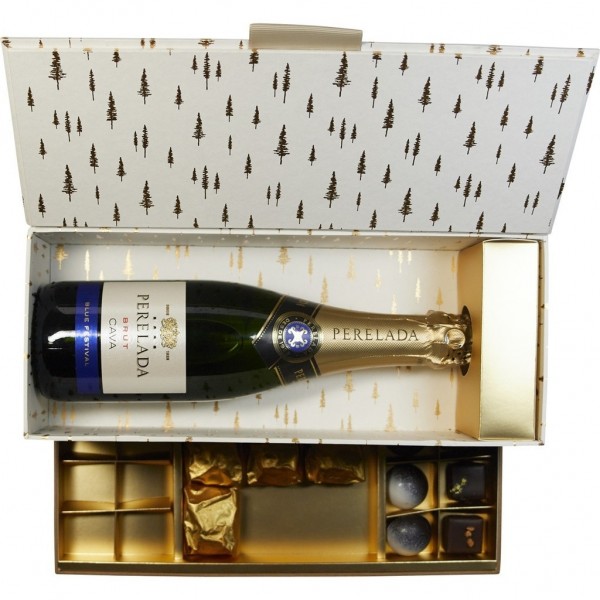 Pachet cadou cu 20 praline belgiene Valentino si Vin spumant Matin d’Hiver Produse 200,00 lei