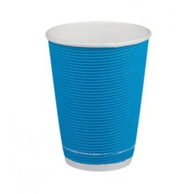 Pahare carton 235ml - 8oz, perete ripped, Mix Color, D80, 25buc Produse 8,86 lei