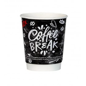 Pahare carton 235ml - 8oz, perete dublu, Coffee Break, D80, 25buc Produse 6,88 lei
