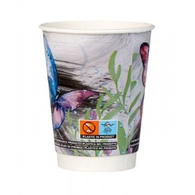 Pahare carton 350ml - 12oz, perete dublu, Butterfly, D90, 25buc Produse 9,14 lei