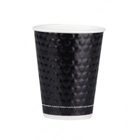 Pahare carton 235ml - 8oz, perete dublu, Bubble Black, D80, 25buc Produse 10,93 lei