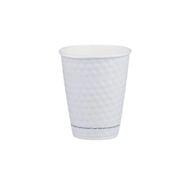 Pahare carton 235ml - 8oz, perete dublu, Bubble White, D80, 25buc