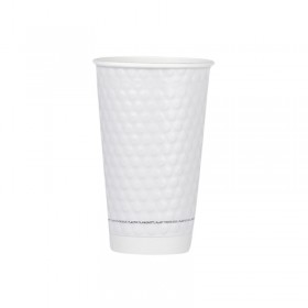 Pahare carton 470ml - 16oz, perete dublu, Bubble White, D90, 25buc Produse 15,15 lei