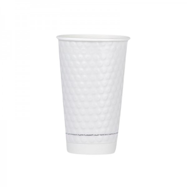 Pahare carton 470ml - 16oz, perete dublu, Bubble White, D90, 25buc Produse 15,15 lei
