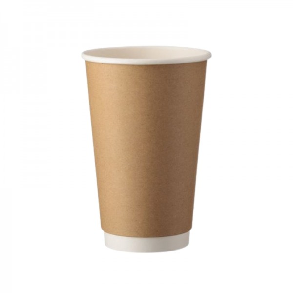 Pahare carton 470ml - 16oz, perete dublu, Natur, D90, 25buc Produse 9,88 lei