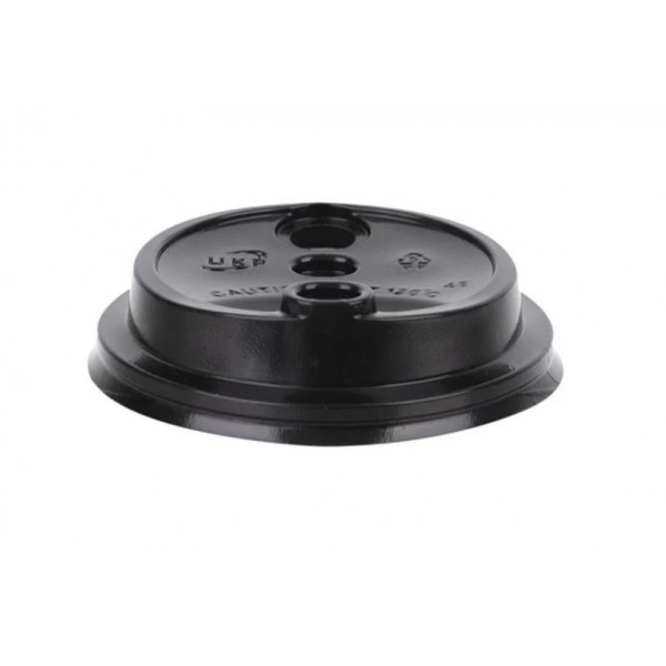 Capace negre, D90, cu orificiu baut si pai, 12oz si 16oz, 100buc Produse 10,17 lei